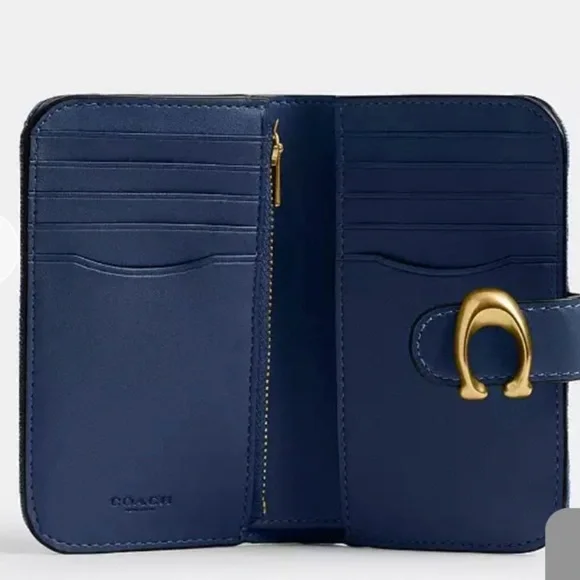 Coach Tabby Medium Denim Wallet with Gold Accent NWT- CAN58 - Picture 2 of 4